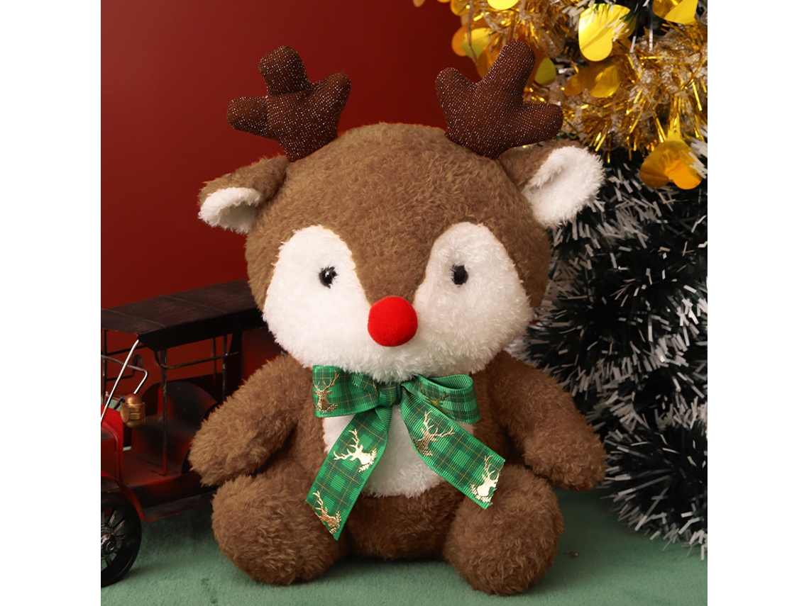 Pelúcia, Almofada, Decoração MDUG (pelúcia de Rena de Natal 25 Cm)