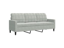 3-seater Sofa, 3-seater Sofas Vidaxl Cinzeto Veludo (n/a)