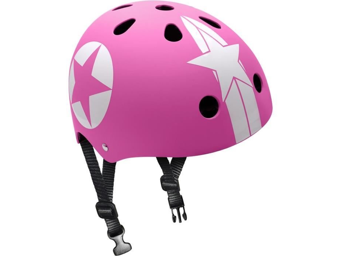 Capacete STAMP Pink Star com roda de ajuste - Tamanho 54-60 cm