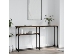 Vidaxl Mesa Consola 145x22,5x75cm Derivados De Madeira Carvalho Fumado