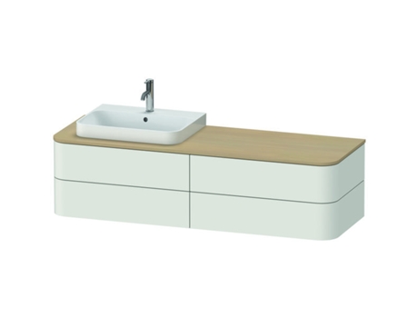 Armário DURAVIT Happy D.2 Plus para console de parede 1600x550 mm 4 gavetas para lavatório de mesa Posição esquerda