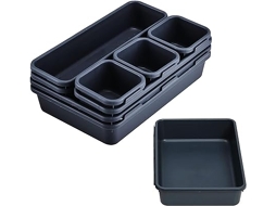 Bandeja de armazenamento de gaveta Slowmoose, organizador de cosméticos de plástico dividido com gaveta, 3 tamanhos