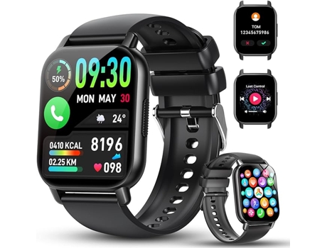 Relgio Inteligente Para Homem E Mulher, Relgio Inteligente Hd De 1,85, Relgio Desportivo Prova De Gua Ip68 Com Monitor De Ritmo Cardaco Jaicom