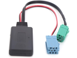 Adaptador De Áudio Automotivo Bluetooth 5.0 Mini Iso Com Cabo Aux De 6 E 8