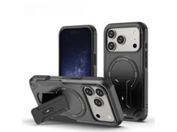 Capa Para Iphone 18 Pro, Resistente A Quedas E Impactos, Com Suporte Integrado Preto Hibbent
