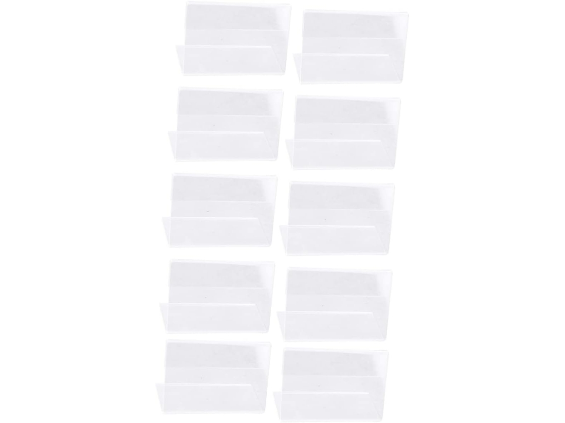 Suporte 10 Peças Acrílico Transparente Fotos Cartões Documentos Ideal Comercial Escritórios Lojas Mesa Uso GOKOCO