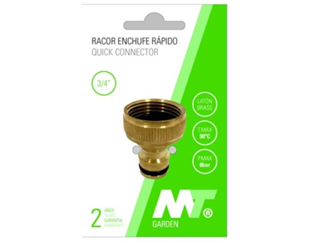 Conexão de Latão Rosca H 3/4' com Engate Rápido Macho MT GARDEN