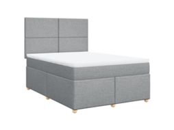 Box Spring Bed, Box Spring Beds Vidaxl Cinzeto Tecido (160 X 200 Cm)