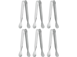 6 Pinzas Para Doces De Aço Inoxidável, Conjunto De Pinzas Para Sorvete E Comida Pequena (2 Estilos)