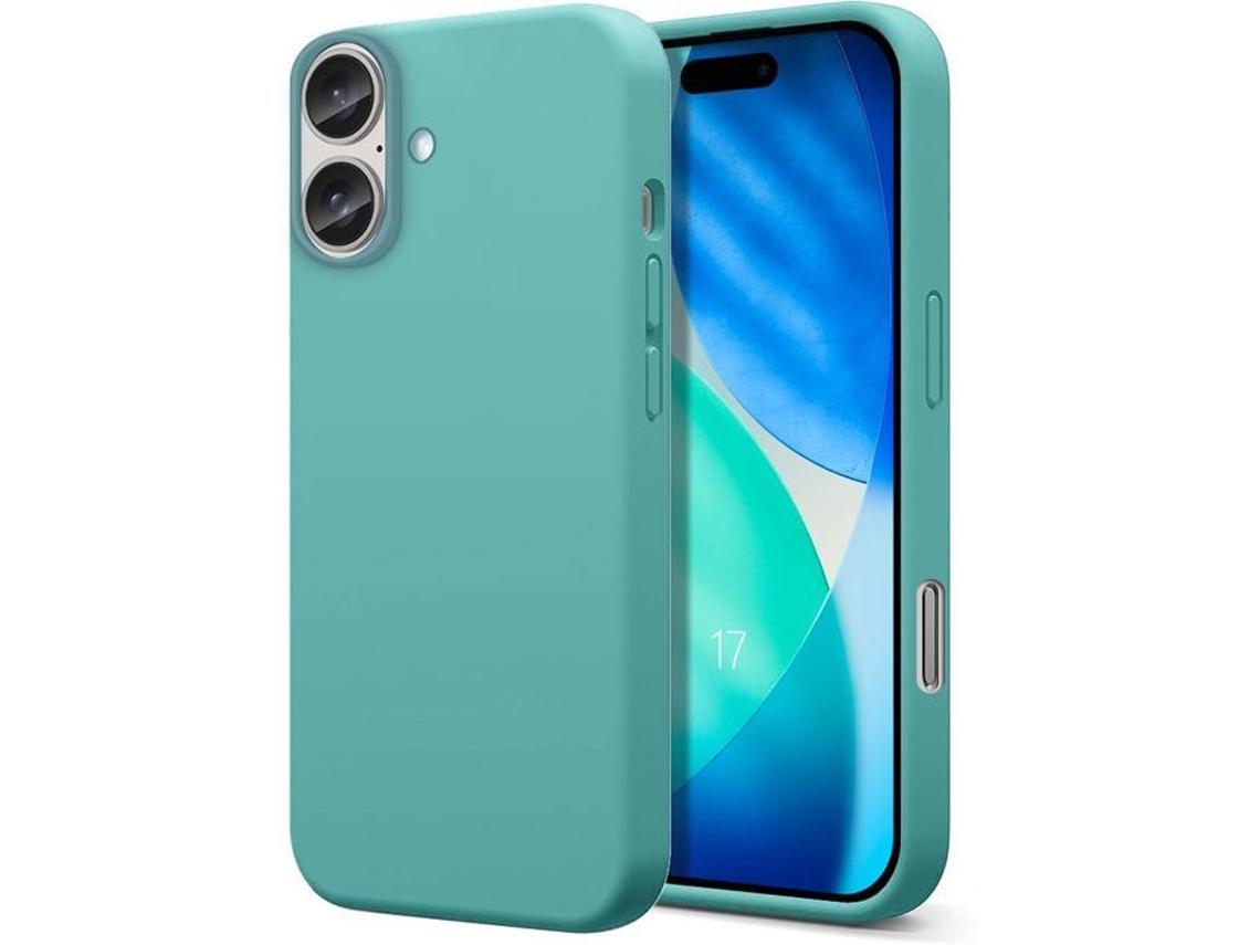 Capa Protetora - Booling - Para Iphone 17 - Silicone Líquido Ultrafino E Leve Com Absorção De Impacto - Verde B
