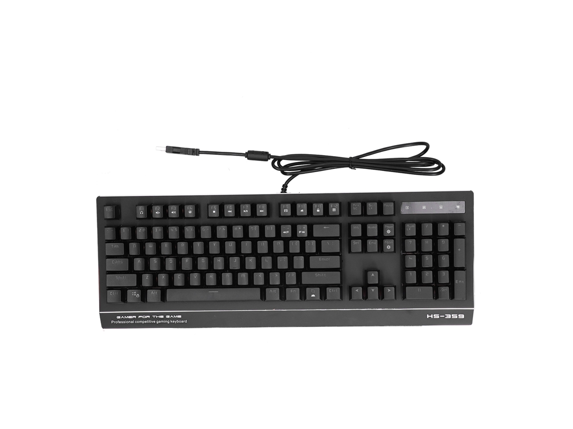 Teclado Gamer LAXISCREED (104 Teclas com Luz de Fundo Branca Fio)