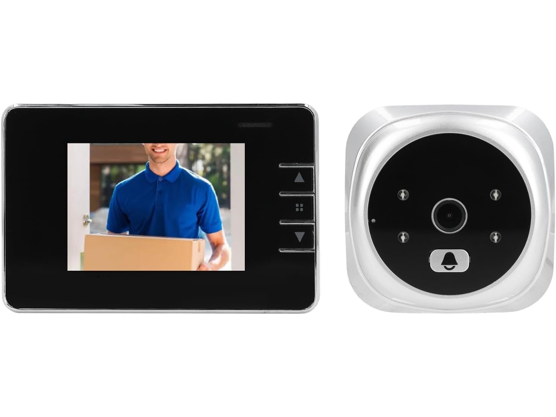 Câmera De Olho Mágico, Visor De Vídeo Bidirecional Lcd De 3,0 X 3,9 Polegadas Para Interfone.