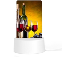 Luminária noturna em formato de garrafa de vinho e outras bebidas, durável e resistente a impactos, sem LEDs.