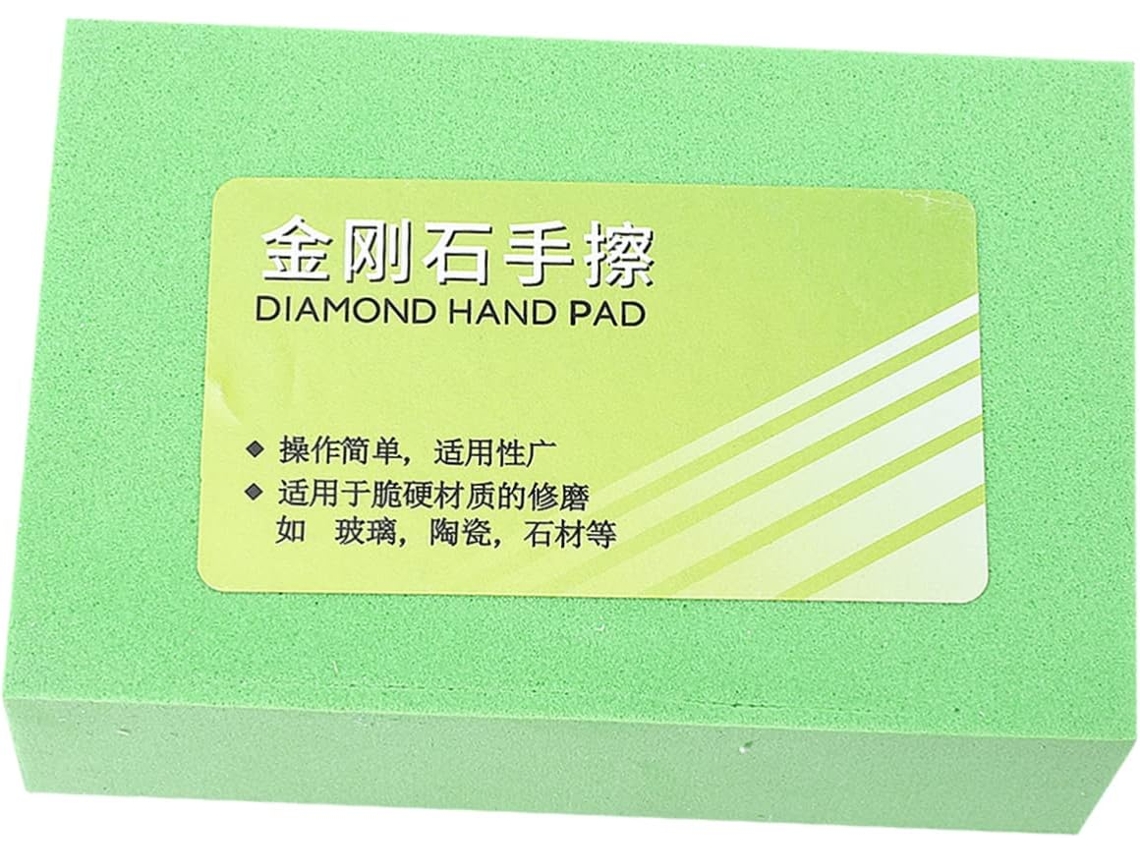 1 Bloco De Lixa Manual Em Esponja De Diamante Verde Com Grão 400 Para Polimento.