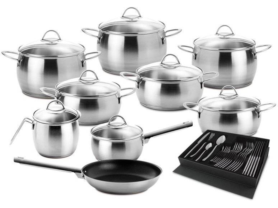 Trem de Cozinha SILAMPOS 9Pçs Oceanus Glass Satin