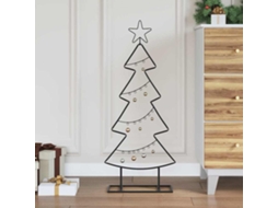 Vidaxl Árvore De Natal De Metal Preto 90,5 Cm Aço