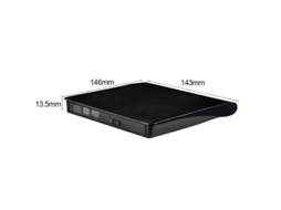 Unidade de Cd/Dvd e Gravador de Dvd Externo Usb 3.0, Preto, ZYBLSSBB