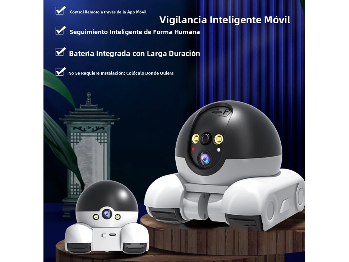 Câmera De Segurança Interna De 2mp, Lentes Duplas, Bateria Recarregável De 5200mah, Aplicativo.