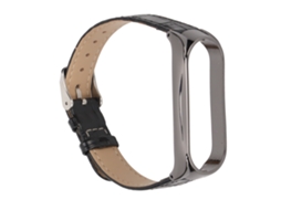 Aetheria pulseira de Couro para Xiaomi Mi Band 6/5 Nfc com Design de Bambu e Liberação Rápida
