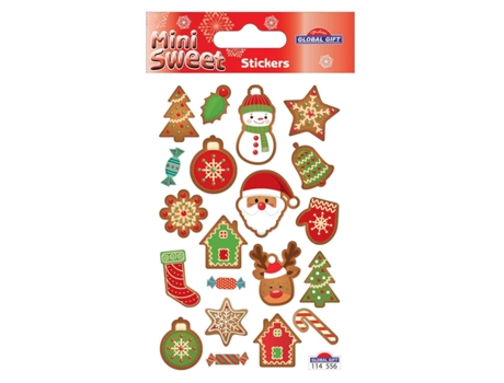 Adesivos de Papai Noel e doces Global Gift