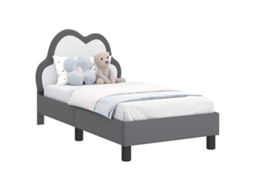 Estrutura de Cama para Criança com Cabeceira Cinzento Claro MAISON EXCLUSIVE