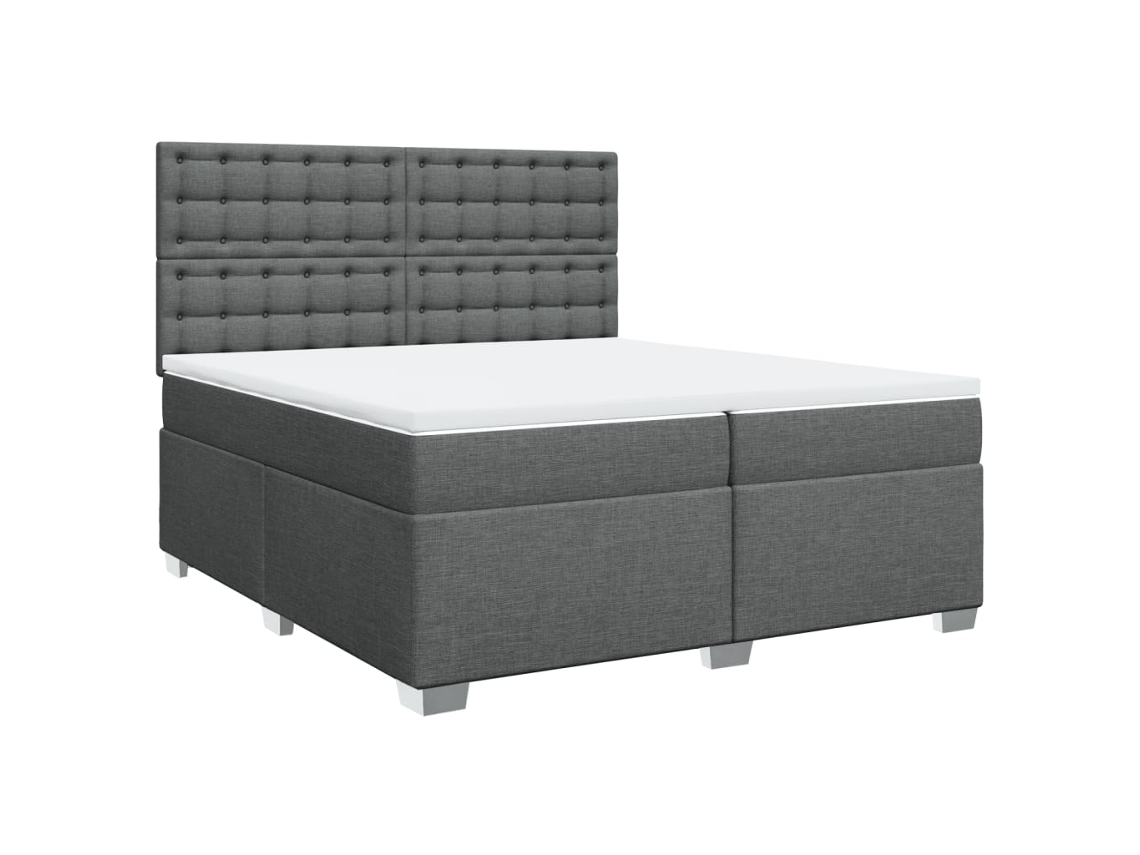 Box Spring Bed, Box Spring Beds Vidaxl Cinzeto Tecido (200 X 200 Cm)