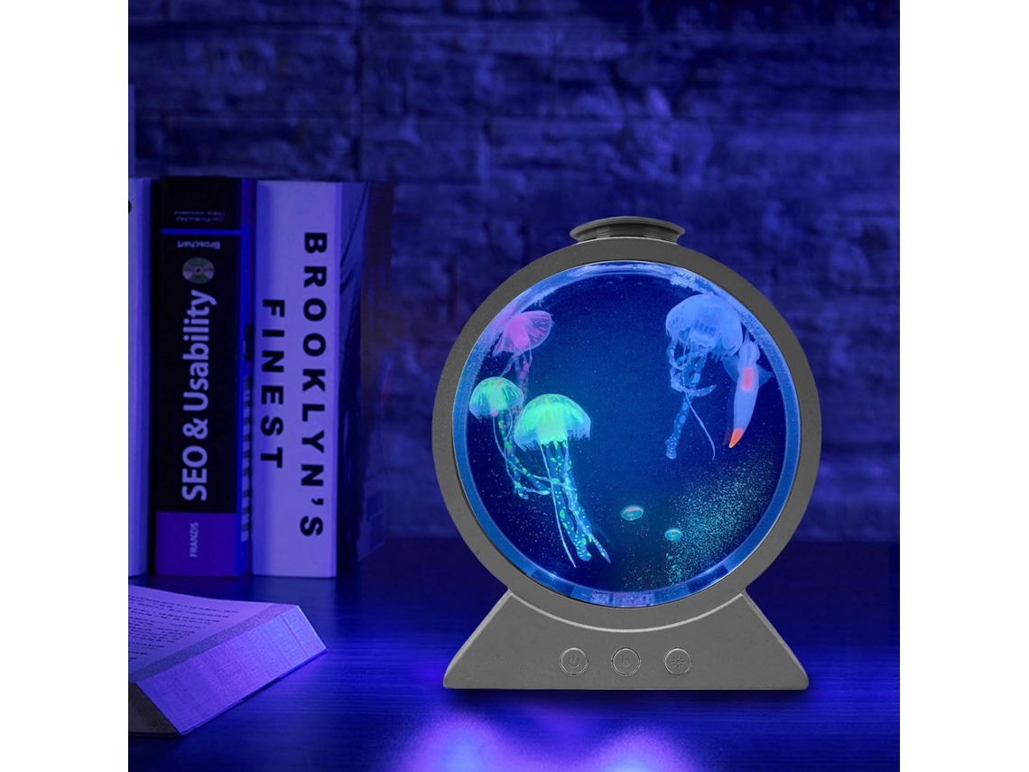 Luminária Sanpyl Em Formato Água Viva, Tipo C, Aquário, Com 7 Núcleos Variáveis, Cabeceira Night Light