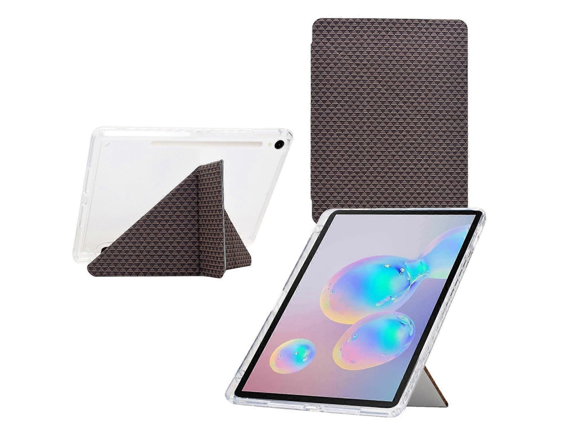 Capa de couro inteligente Webake para tablet com textura de pirâmide e dobra em Y