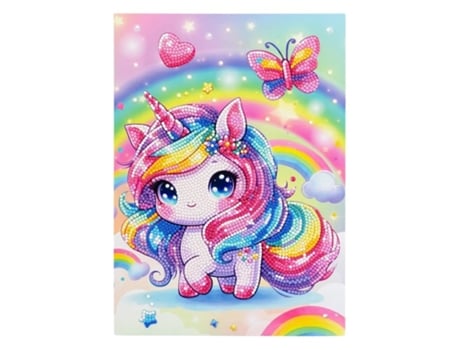 Imagem de Cristal Arte Kawaii Unicórnio Diamante Pintura Números 90045 Nicep25