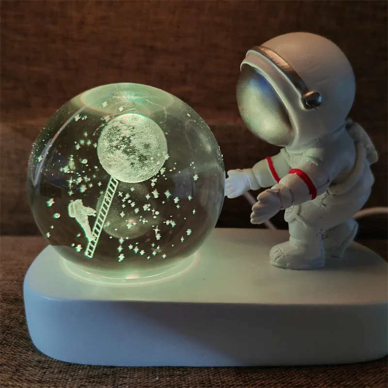 Bola de Cristal Criativa, Luz Noturna Led, Interface Usb, Presente Infantil, Decoração para Casa MDUG