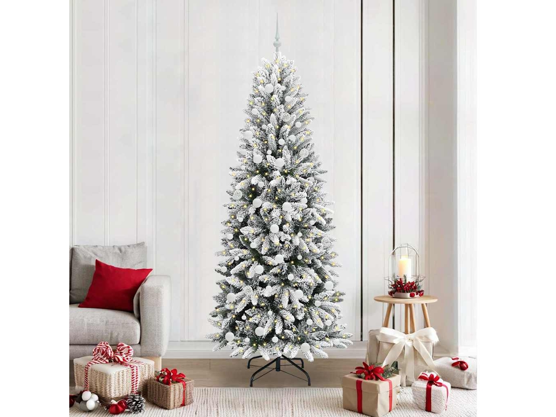 Vidaxl Árvore De Natal Artificial Branco 210 Cm