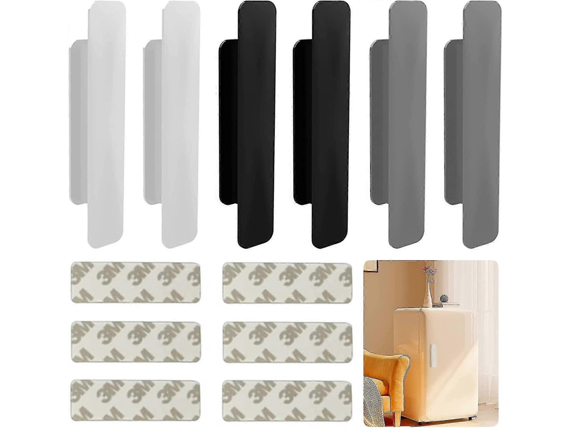6 manoplas autoadhesivas para puertas, ventanas, gavetas, muebles, sin perforar, material moderno, fácil instalación | S/MARCA