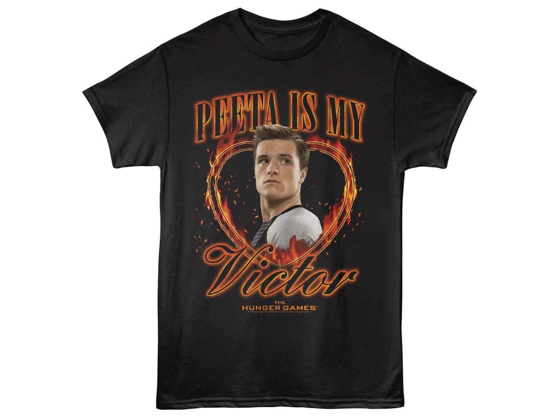 Unisex Adult T-shirt Rockinstone Hunger Games Peeta Is My Victor Blacksizexxl