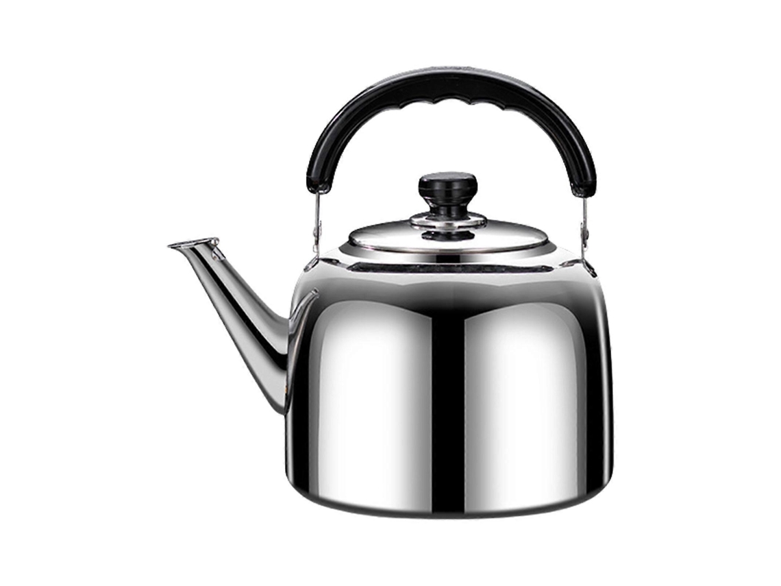 Bule De Aço Inoxidável Seguro E Conveniente Com Assobio Alto Chaleira De Grande Capacidade Para Uso Na Cozinha Suprimentos De Acampamento