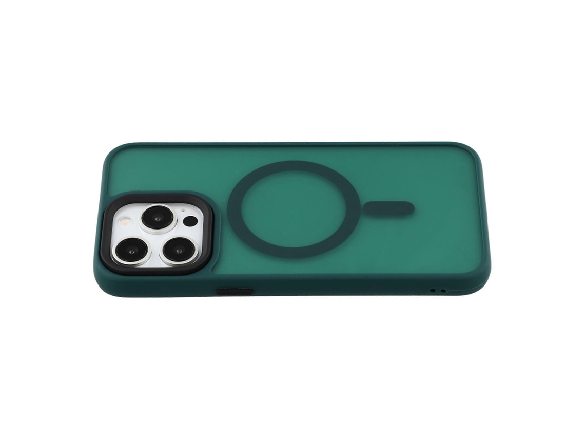 Capa Tkdaddy Para Iphone 14 Pro Max Compatível Com Magsafe Skin-touch Pc Capa De Tpu Verde