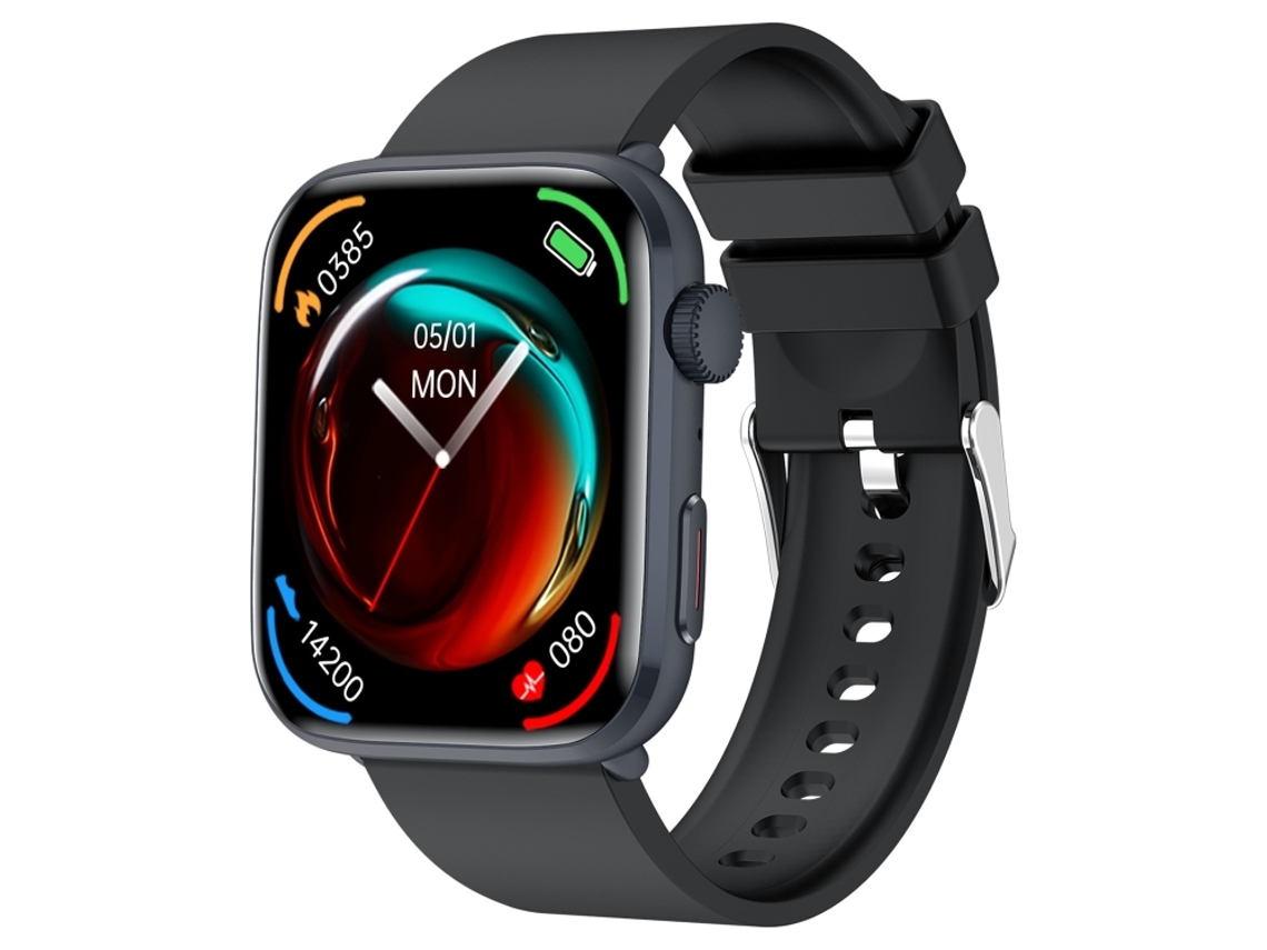 (preto) Smartwatch Com Tela Quadrada Ips De 1,81 Polegadas, Monitoramento De Frequência Cardíaca/oxigenação Sanguínea/pressão Arterial.