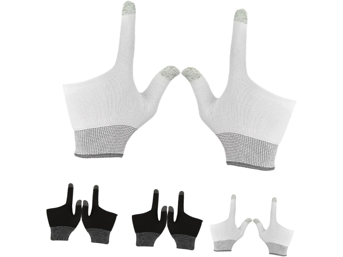 Besportble 4 Pares De Protetores Polegar Para Jogos Com Dois Dedos, Ideais Para Mãos Suadas, Perfeitos Para Jogos Em