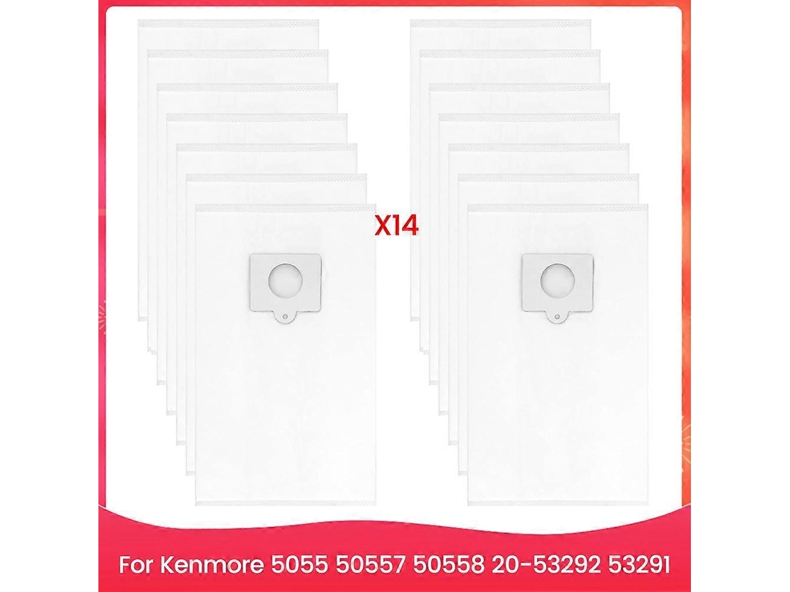 Conjunto De 14 Sacos De Pano De Reposição Tipo Q/c 53292 Para Aspiradores De Pó Tipo Cilindro 5055, 50557, 50558, 20-53292 E 53291._ptg