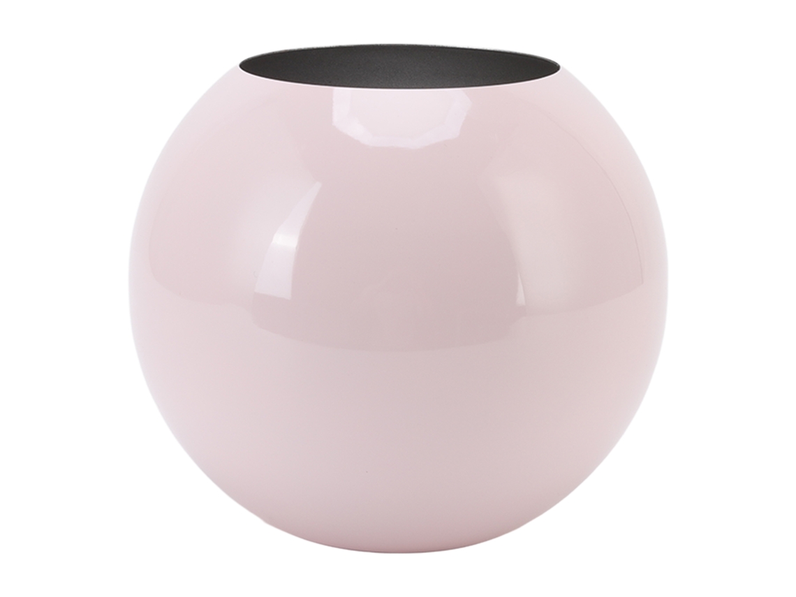 Vaso Redondo Aço Inox Pequeno Estilo Nórdico Decoração Rosa