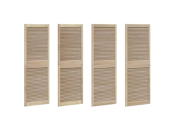 Conjunto 4 Porta De Armário Vidaxl Castanho Madeira De Pinho Maciça (170 X 2,1 X 59,5 Cm)