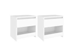 Mesa de Cabeceira PANGSHIYUAN Madeira Branco (39x40x30cm)