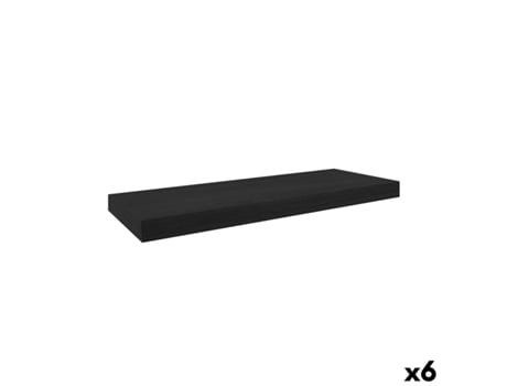 Prateleira Moblekit Preto Madeira 60 X 23,5 X 3,8 Cm (6 Unidades)