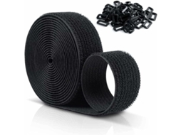 Abraçadeiras De Velcro Reutilizáveis​​ E Ajustáveis​​ 10 X 25 Mm Com 5 Unidades