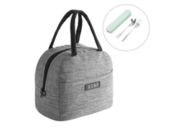 2026 bolsa de Almoço Isolada Impermeável Reutilizável com Bolso Frontal para Piqueniques e Escritório