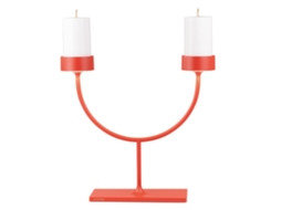 Candeeiro De Mesa Led Perpetua Double Recarregável Com 2 Braços, Sem Fios, Cor Vermelha, Irc 90 E Ip54 Para Uso Interior/exterior, Design Icónico.