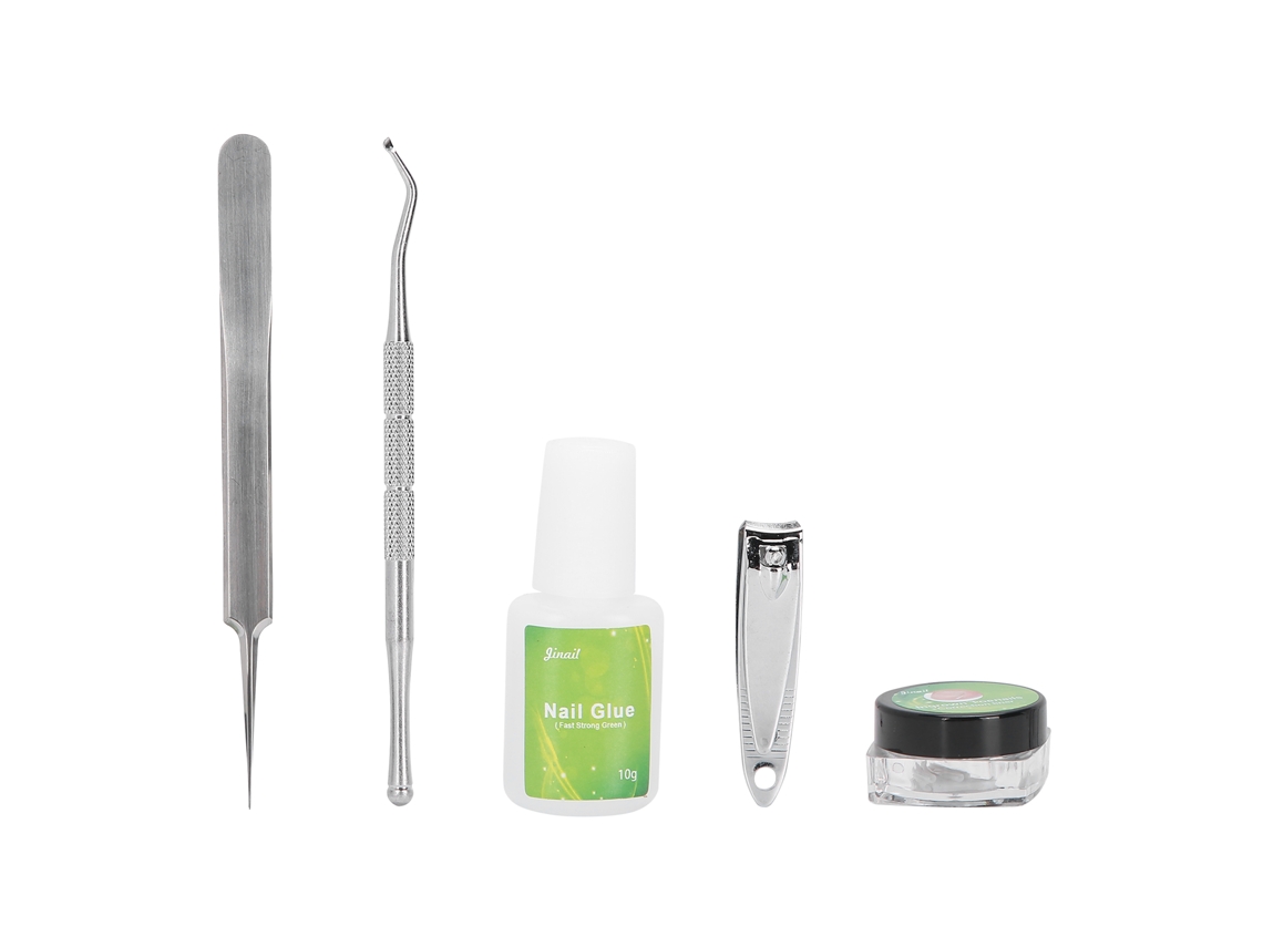 KOFIHETY Conjunto Para Correção De Unha Encravada Almofadas , Alicate, Levantador, Pinça, Cola, Ferramentas De Pedicure (50 Unidades)
