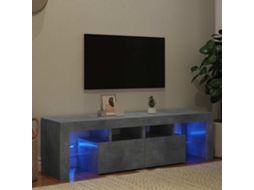 Vidaxl Móvel de Tv com Luzes Led 140x36,5x40 Cm Cinzento Cimento