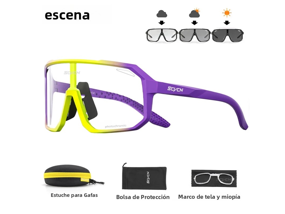 Óculos de Ciclismo Unissex MDUG com Mudança de Cor e Proteção Uv400