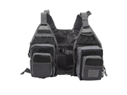 Coleteira de Pesca com 8 Bolsos Oxford Preta