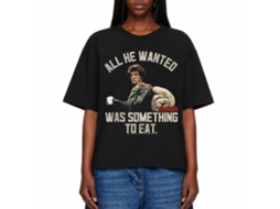 Rockinstone Rambo Movie Something To Eat Black Adult T-shirt Size:xl